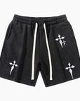 Short Y2K 'Gothic Cross' Noir