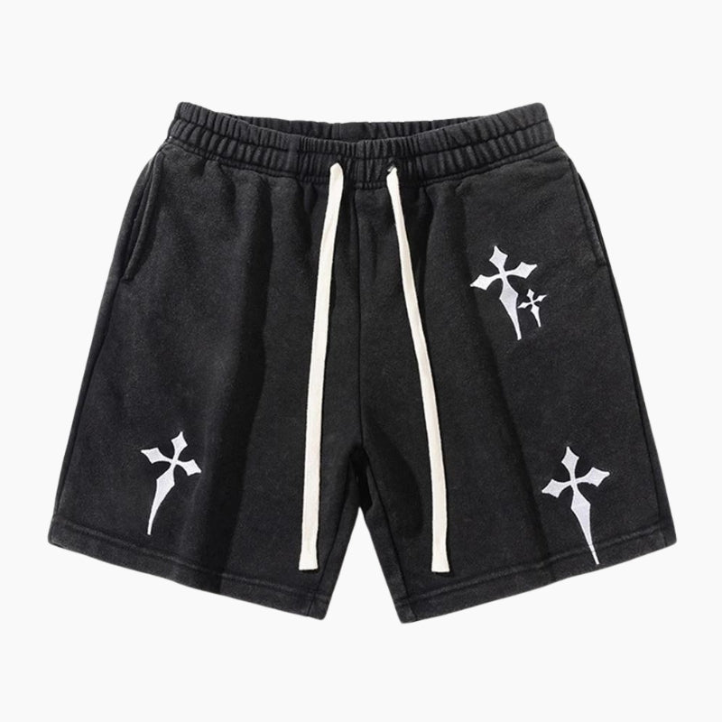 Short Y2K &#39;Gothic Cross&#39; Noir