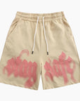 Short Y2K 'Stay Safe' beige