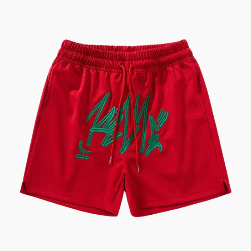 Short Y2K &#39;Street Vibes&#39; red