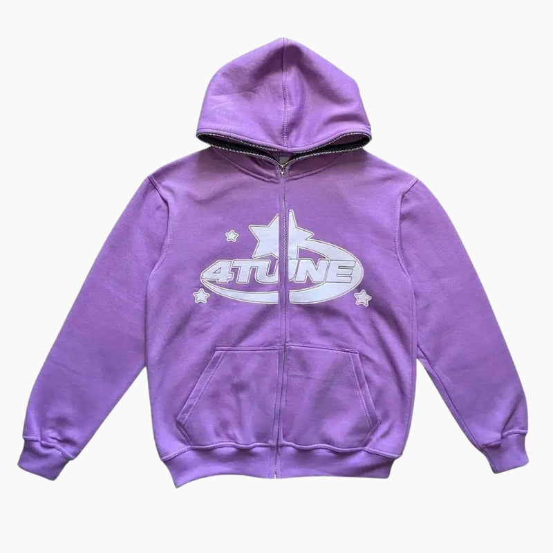 Y2K &#39;4Tune&#39; Purple Hoodie