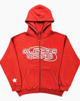 Y2K 'Galactic Youth' Red Hoodie