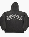 Y2K 'Tribal Ink' Black Hoodie