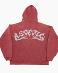 Y2K 'Tribal Ink' Red Hoodie