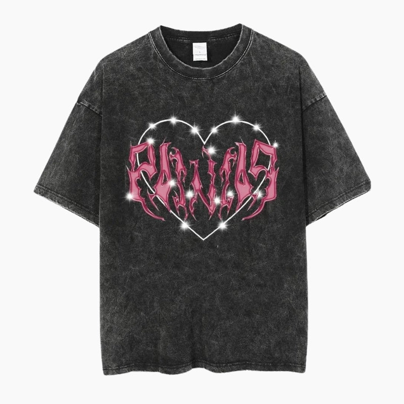 Y2K &#39;Flame Heart&#39; T-Shirt