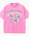 Y2K 'Future Butterflies' T-Shirt in rose