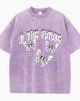 Y2K 'Future Butterflies' Violet T-Shirt