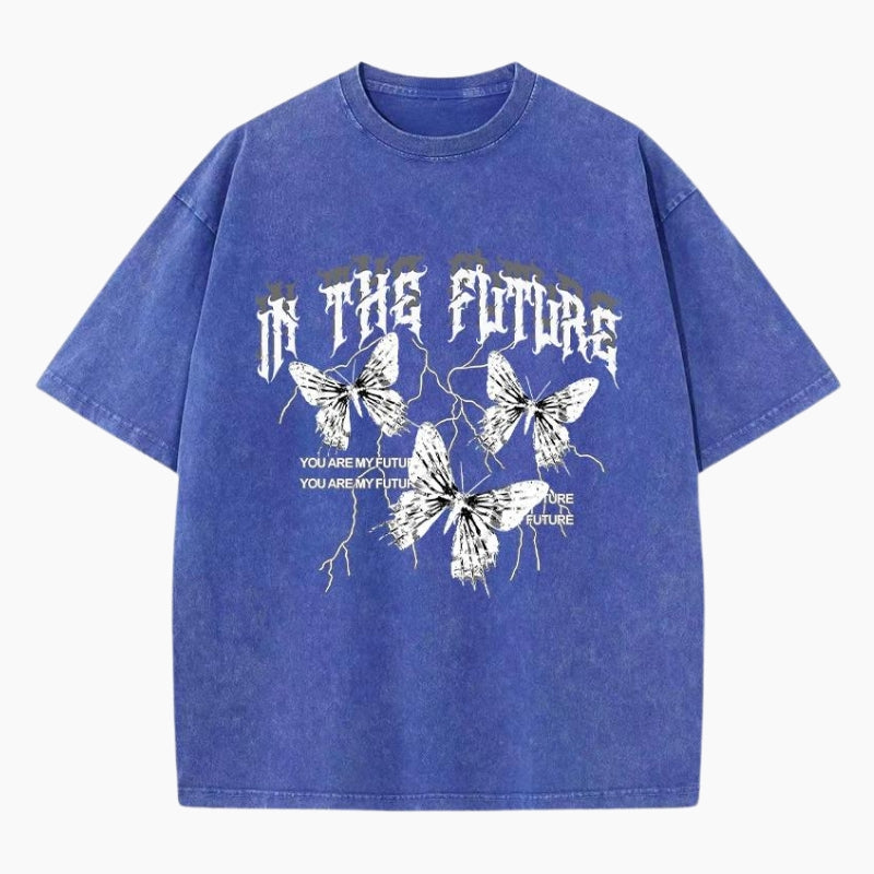 Y2K &#39;In The Future&#39; Blue T-Shirt