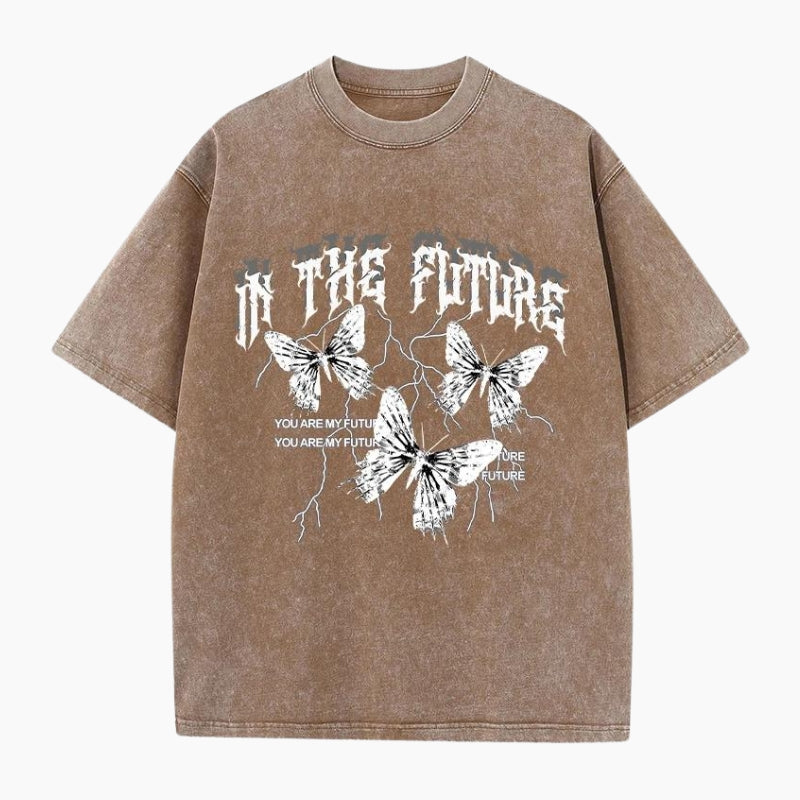 Y2K &#39;In The Future&#39; T-Shirt brown