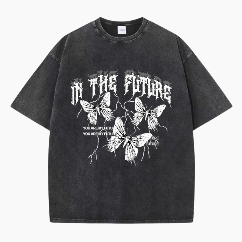 Y2K &#39;In The Future&#39; Black T-Shirt