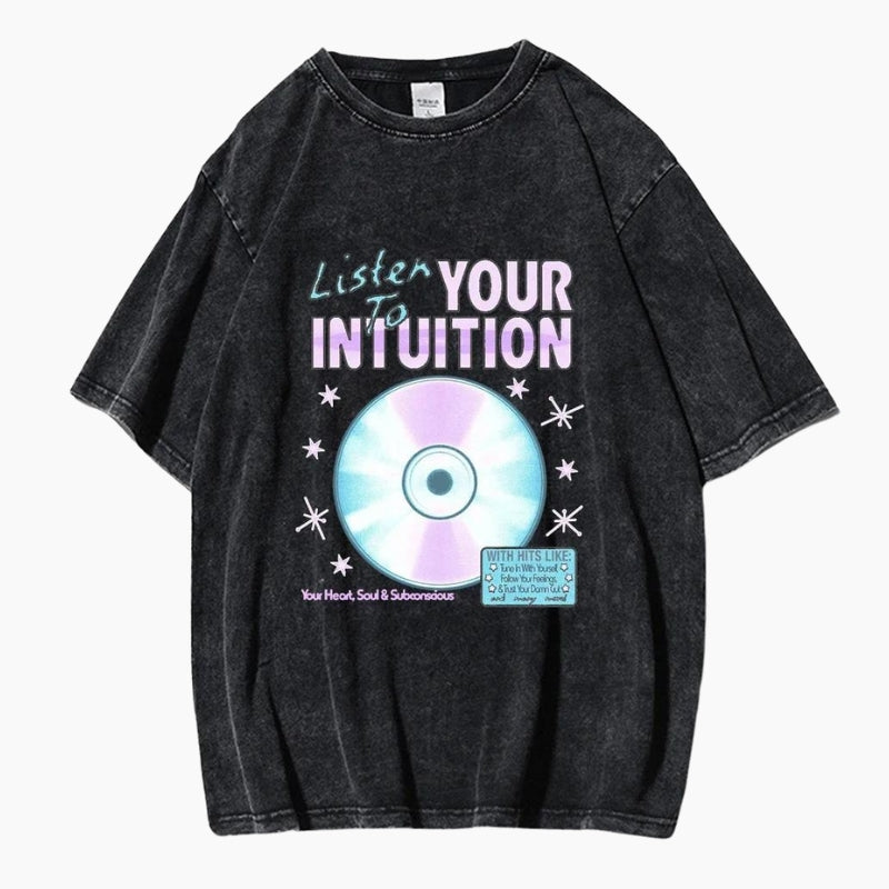 Y2K T-Shirt &#39;Listen to Your Intuition&#39;