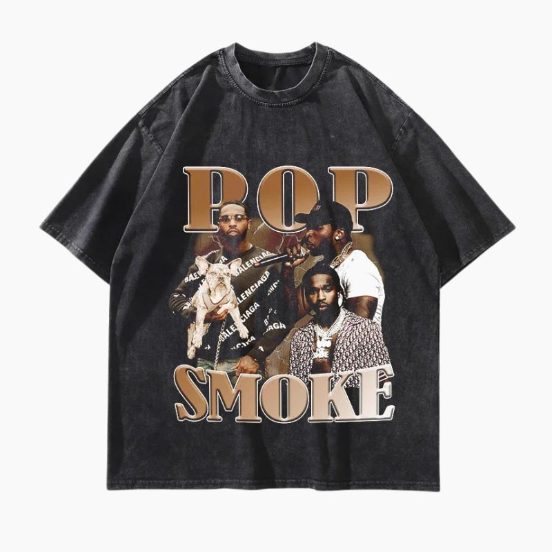 Y2K &#39;Pop Smoke Crew&#39; T-Shirt