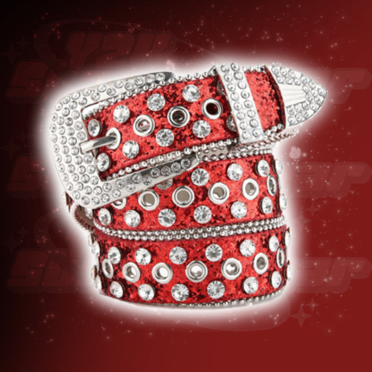 Red Rhinestone Belt