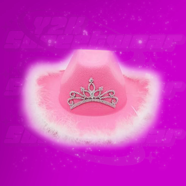 Pink cowboy hat fur